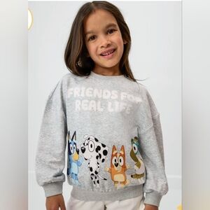 NIB Little Sleepies Disney Bluey & Friends Drop Shoulder Crewneck- 2T- Bamboo